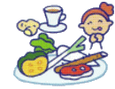 イラスト（キチンとお食事）