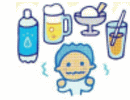 イラスト（冷たい飲食物は×）
