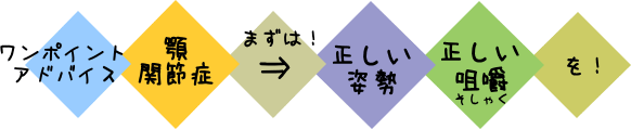 イラスト（顎関節症のワンポイントアドバイス）
