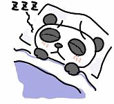 図（よく眠るパンダ）