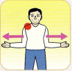 イラスト（五十肩を改善する運動４）