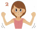 イラスト（筋肉のリラックス術＜肩２＞）