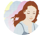 イラスト（女性のうつ病１）