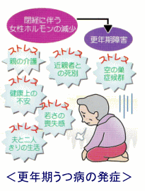 図（更年期うつ病の発症）