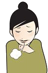 イラスト（憂鬱な女性１）