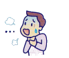イラスト（声が出ない）