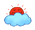 イラスト（太陽を隠す雲）
