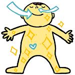 イラスト（深呼吸する赤ちゃん）