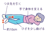 イラスト（脚の横上げ）