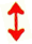 イラスト（赤い下向き矢印）
