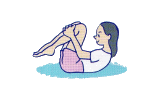 イラスト（背中と腰を伸ばす１）