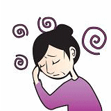 イラスト（頭痛に悩む女性１）